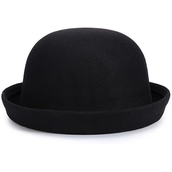 INOGIH Wool Derby Hat - Unisex Adults Classic Modern Black Bowler